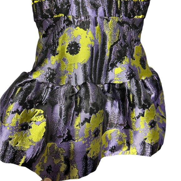 Too La Roo Couture Look Special Occasion Dress Black Purple Yellow Bubble Sz 4 - Picture 9 of 14